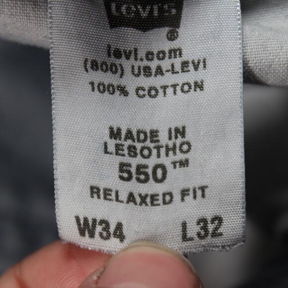 Levi’s 550 Jeans Mens 34x32 Light Wash Relaxed Fit Tapered Leg Non Stretch Y2K - Picture 5 of 12